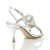 Back right side view of Silver PU High Heel Slingback Draped Diamante Sandals