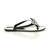 Right side view of Black Flat Jelly Diamante Bow Flip Flops Toe Post Sandals Right side view of Black Flat Jelly Diamante Bow Flip Flops Toe Post Sandals