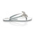 Right side view of Grey Flat Jelly Diamante Bow Flip Flops Toe Post Sandals Right side view of Grey Flat Jelly Diamante Bow Flip Flops Toe Post Sandals