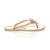 Right side view of Nude Flat Jelly Diamante Bow Flip Flops Toe Post Sandals Right side view of Nude Flat Jelly Diamante Bow Flip Flops Toe Post Sandals