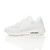 Left side view of White Lace Up Chunky Sport Fitness Trainers Sneakers Left side view of White Lace Up Chunky Sport Fitness Trainers Sneakers