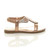 Right side view of Rose Gold Infants Flat Diamante T-Bar Slingback Sandals