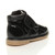 Back right side view of Black Patent Unisex Infants Toddlers Touch Close Strap Desert Boots