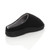 Back right side view of Black Cord Fur Lined Winter Slip On Memory Foam Slippers Mukes Indoor Shoes Back right side view of Black Cord Fur Lined Winter Slip On Memory Foam Slippers Mukes Indoor Shoes