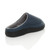 Back right side view of Navy Cord Fur Lined Winter Slip On Memory Foam Slippers Mukes Indoor Shoes Back right side view of Navy Cord Fur Lined Winter Slip On Memory Foam Slippers Mukes Indoor Shoes