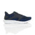Right side view of Navy Mens Memory Foam Lace Up Mesh Trainers Sneakers