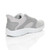 Back right side view of Grey Mens Memory Foam Lace Up Mesh Trainers Sneakers