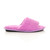 Right side view of Lilac Fur Memory Foam Fluffy Quilted Fur Lined Grip Sole Peep Toe Mule Slippers Sandals