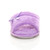 Front view of Lilac Fur Memory Foam Fluffy Bow Fur Lined Grip Sole Peep Toe Mule Slippers Sandals