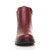Front view of Burgundy PU Low Wedge Heel Chelsea Comfort Ankle Boots