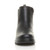 Front view of Black PU Low Wedge Heel Chelsea Comfort Ankle Boots