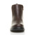 Front view of Brown PU Low Wedge Heel Chelsea Comfort Ankle Boots