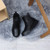 Black PU Low Wedge Heel Chelsea Comfort Ankle Boots