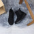 Black Suede Low Wedge Heel Chelsea Comfort Ankle Boots