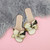 Beige Flat Slip On Mule Boho Printed Bow Sandals Flip Flops