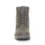 Front view of Grey PU Mens low heel lace up fur lined military work ankle boots 