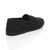 Back right side view of Black Beach Espadrilles Summer Canvas Shoes Plimsolls