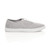 Right side view of Grey Lace Up Plimsolls Trainers Casual Jersey Shoes