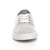 Front view of Grey Lace Up Plimsolls Trainers Casual Jersey Shoes