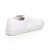 Back right side view of White Lace Up Plimsolls Trainers Casual Jersey Shoes