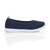 Right side view of Navy Slip On Memory Foam Ballet Flats Trainers