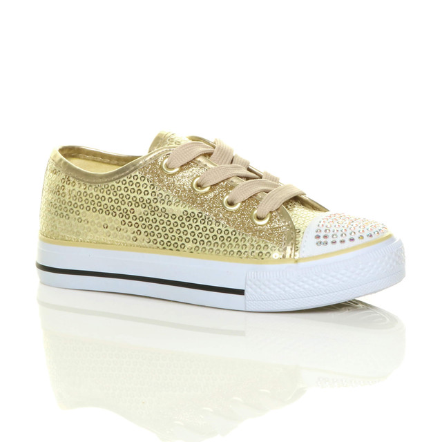gold glitter plimsolls
