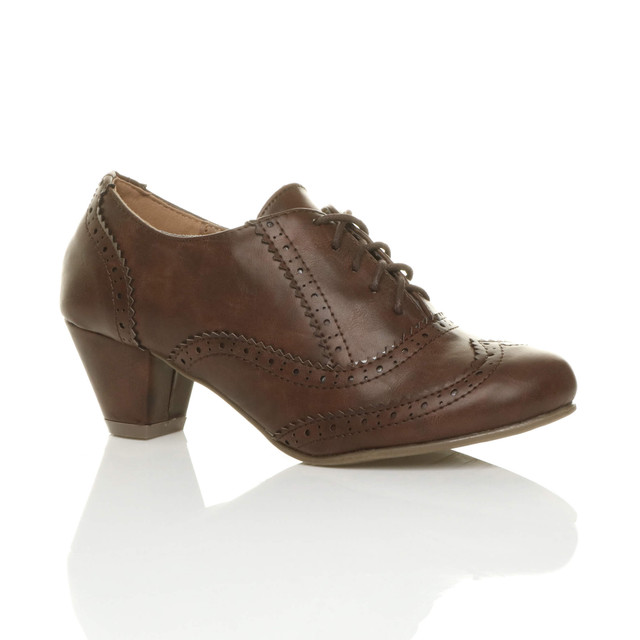 Block hot sale heel brogue