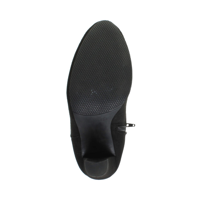 Bottom view of the sole of Black Suede High Heel Tassel Over The Knee Boots