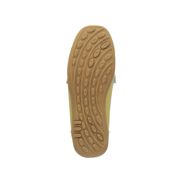 Bottom view of the sole of Pistachio Low Heel Wedge Comfort Boat Shoes Loafers