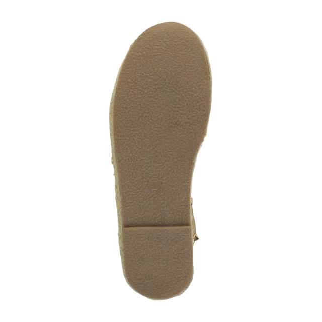 Bottom view of the sole of Nude PU Flat Studded Ankle Strap Espadrilles