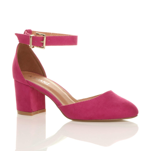 Cerise pink block sales heel sandals