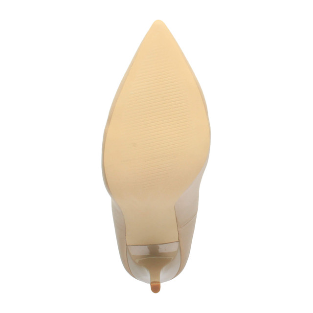 Bottom view of the sole of Nude PU High Heel Pointed Court Shoes