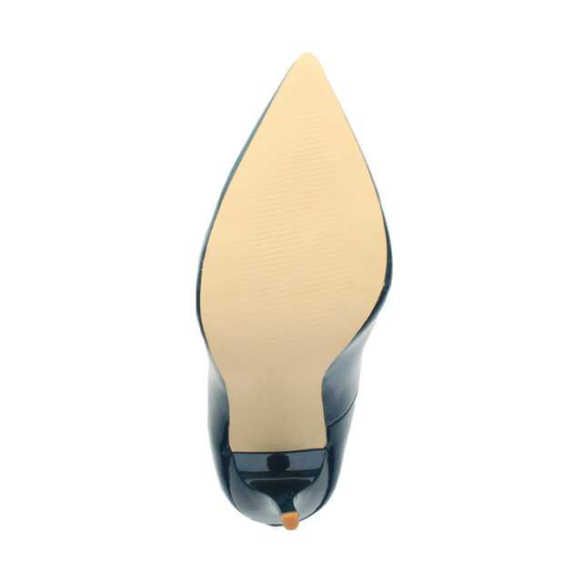 Bottom view of the sole of Teal Patent High Heel Pointed Court Shoes