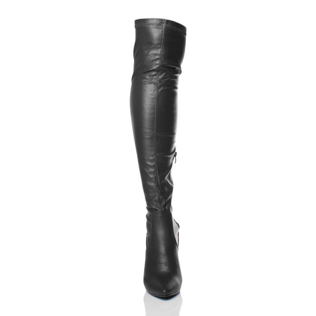 Womens High Heel Stretch Pointed Over The Knee Boots