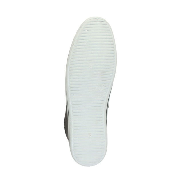Bottom view of the sole of Charcoal PU Flat Canvas Plimsolls Lo-Top Trainers
