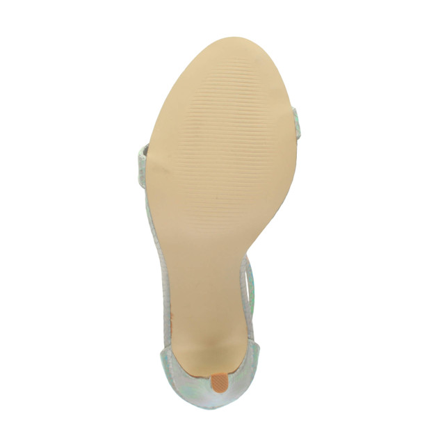 Bottom view of the sole of Silver Mermaid PU High Heel Strappy Barely There Sandals