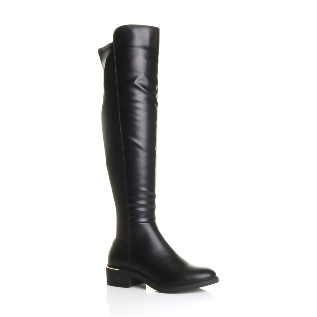 Chunky heel hot sale riding boots