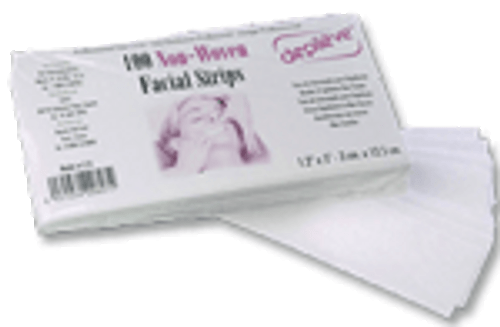 100 Non-Woven waxing strips, 1.2" x 5". Specifically made to remove wax without delimination. Wax does not seep through material. 100 Non-Woven waxing strips, 1.2" x 5". Specifically made to remove wax without delimination. Wax does not seep through material.