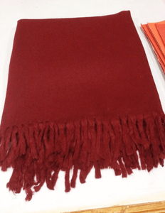 SHAKYAMUNI Meditation Shawl Blanket Shawl Prayer Shawl Large Warp Angora  Shawl, Wool Shawl Burgundy Shawl Espritdelhimalaya 