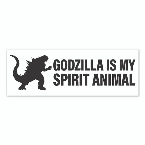 Godzilla Is My Spirit Animal Sticker / Decal / Bumper Sticker