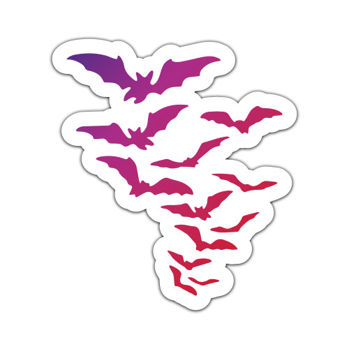 Pink and Purple Bat Sticker / Decal / Bumper Sticker