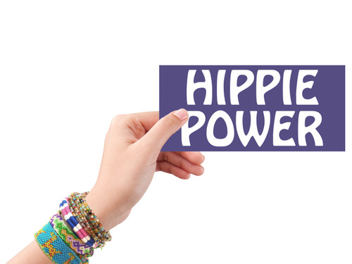 Purple Hippie Power Sticker / Decal / Bumper Sticker