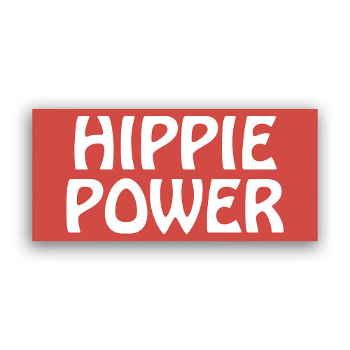 Red Hippie Power Sticker / Decal / Bumper Sticker