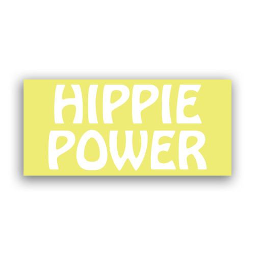 Yellow Hippie Power Sticker / Decal / Bumper Sticker