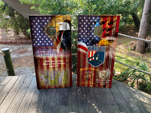 Memorial Day Cornhole Wraps / Cornhole Skins