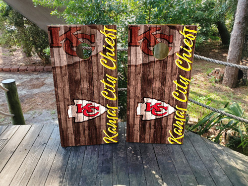 Kansas City Chiefs Cornhole Wraps / Skins - Design 8