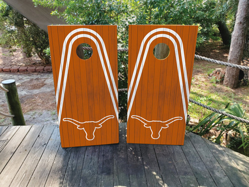 Texas Longhorns Cowboys Cornhole Wraps / Skins - Design 3