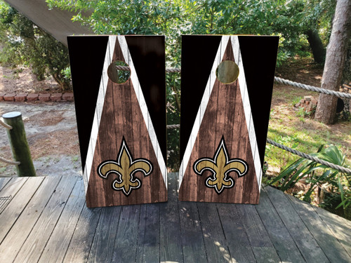 New Orleans Saints Cornhole Wraps / Skins - Design 7