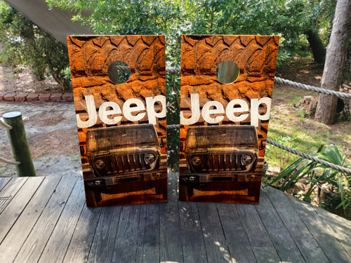 Jeep Cornhole Wraps / Cornhole Skins - Design 3
