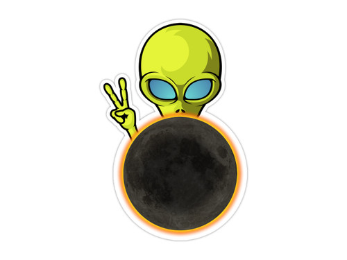 Peace Alien Sticker